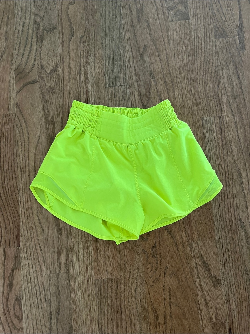 lululemon athletica Neon Lime Athletic Shorts